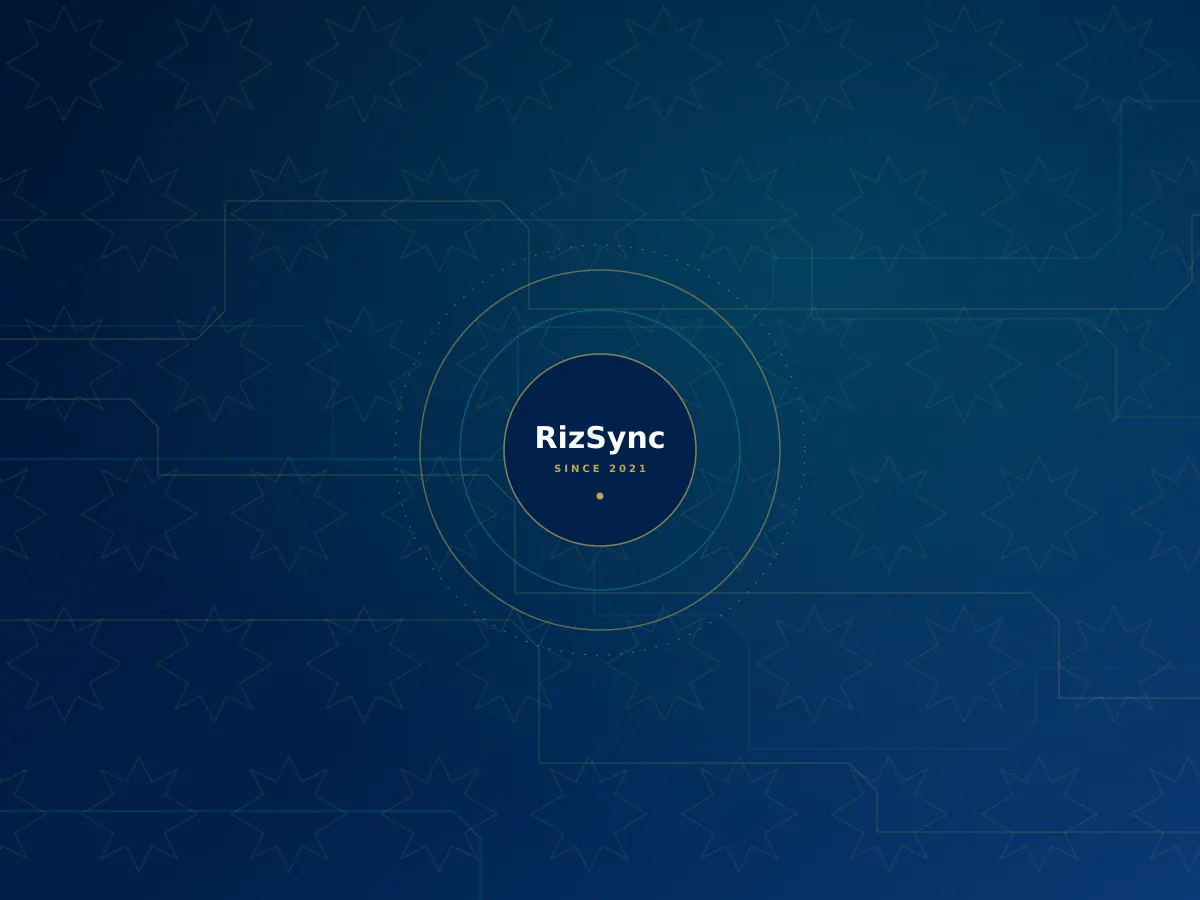 The RizSync mark set within a circuit and geometric lattice motif